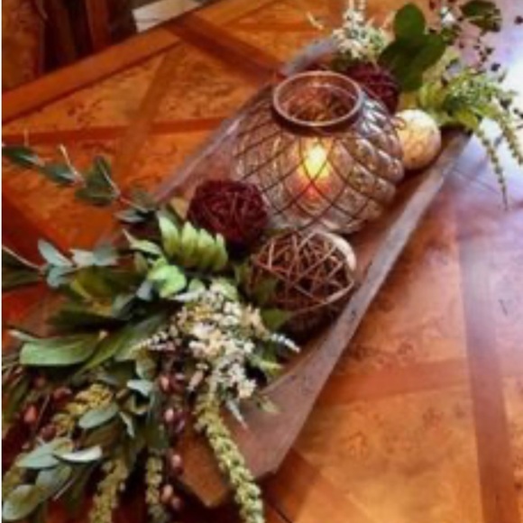 Hand Carved Wood Dough Bowl 3 Wick Cinnamon Scent Soy Wax Candle - Picture 4 of 8